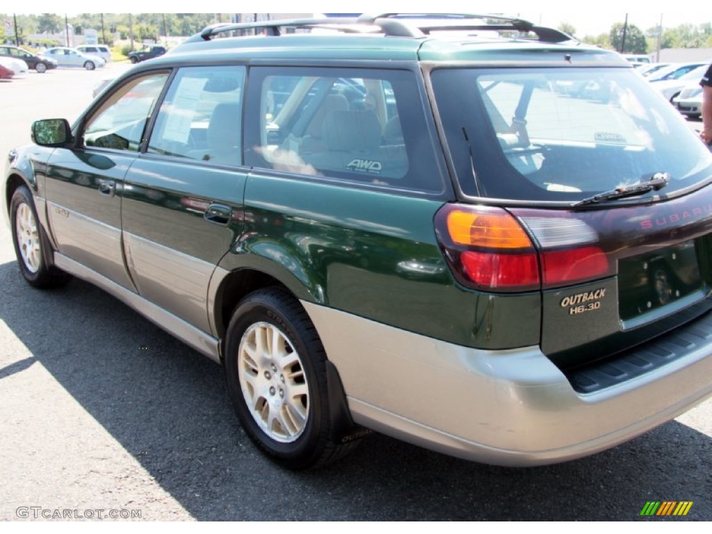 2002 Outback 3.0 L.L.Bean Edition Wagon - Timberline Green / Beige photo #11