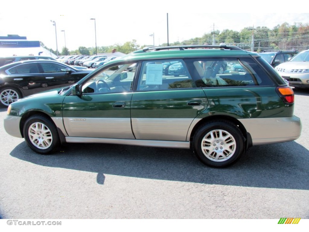 2002 Outback 3.0 L.L.Bean Edition Wagon - Timberline Green / Beige photo #12