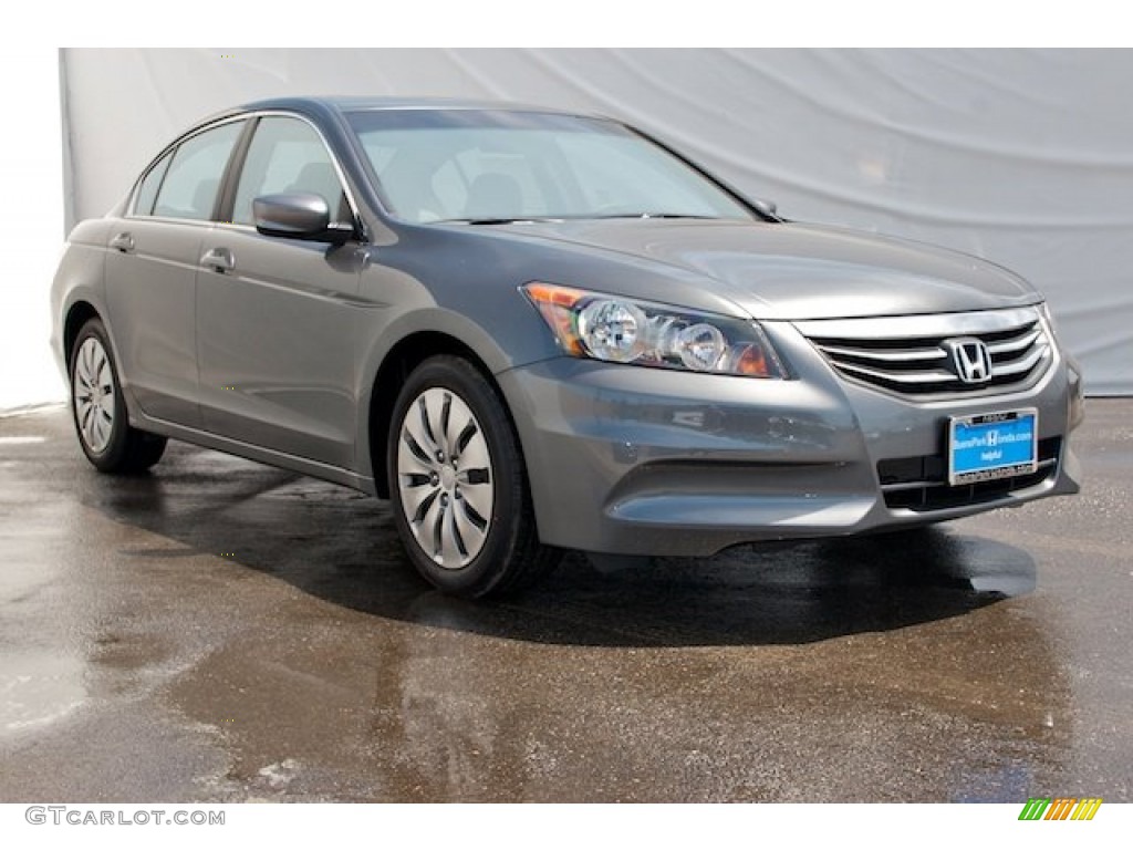 2012 Accord LX Sedan - Polished Metal Metallic / Black photo #1