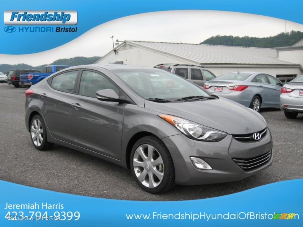 2013 Elantra Limited - Harbor Gray Metallic / Gray photo #5