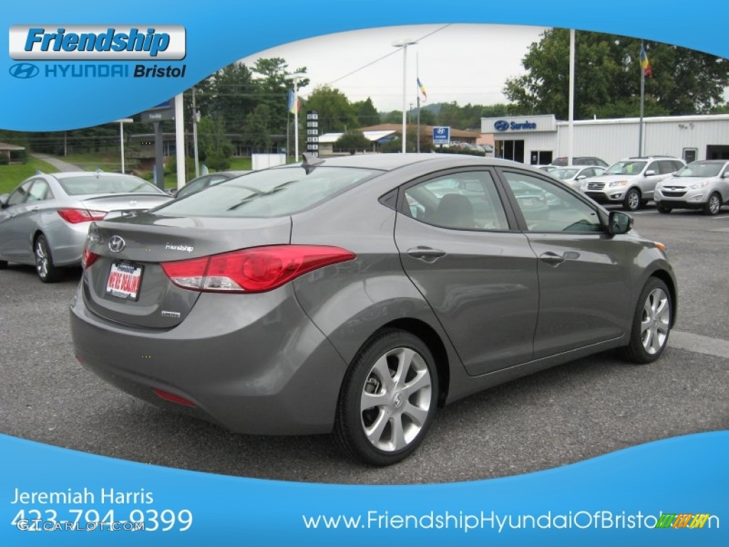 2013 Elantra Limited - Harbor Gray Metallic / Gray photo #7