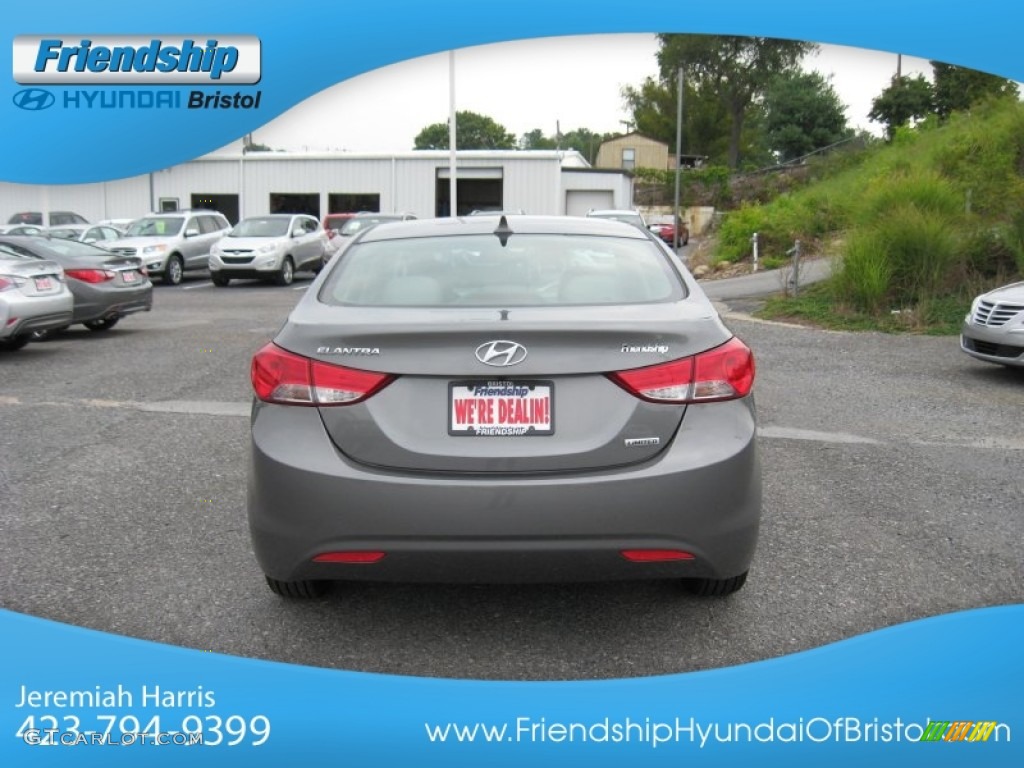 2013 Elantra Limited - Harbor Gray Metallic / Gray photo #8