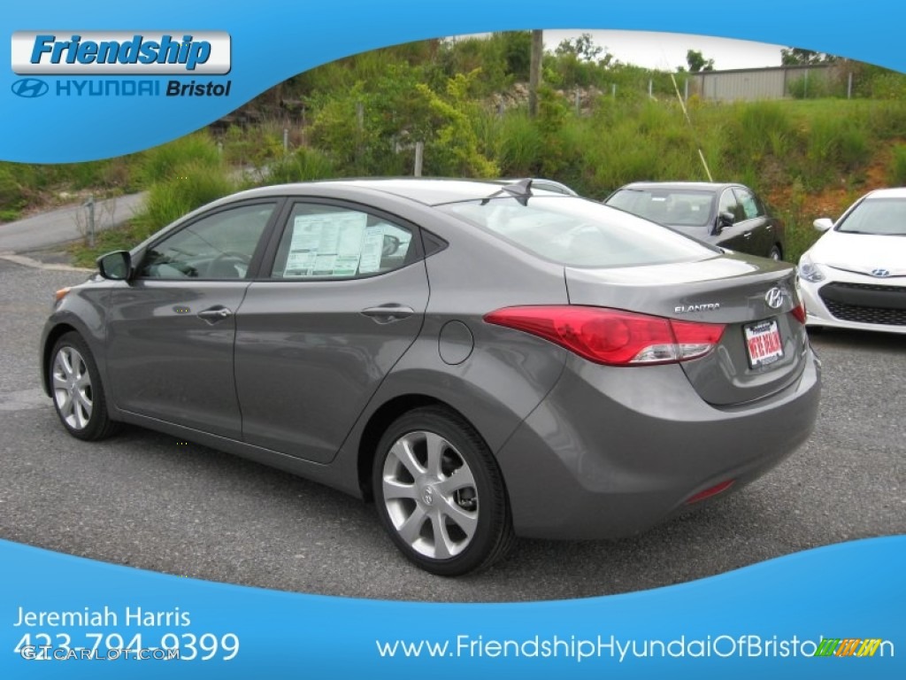 2013 Elantra Limited - Harbor Gray Metallic / Gray photo #9
