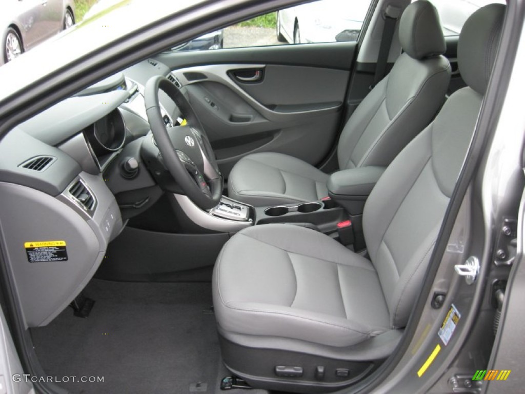 2013 Elantra Limited - Harbor Gray Metallic / Gray photo #14