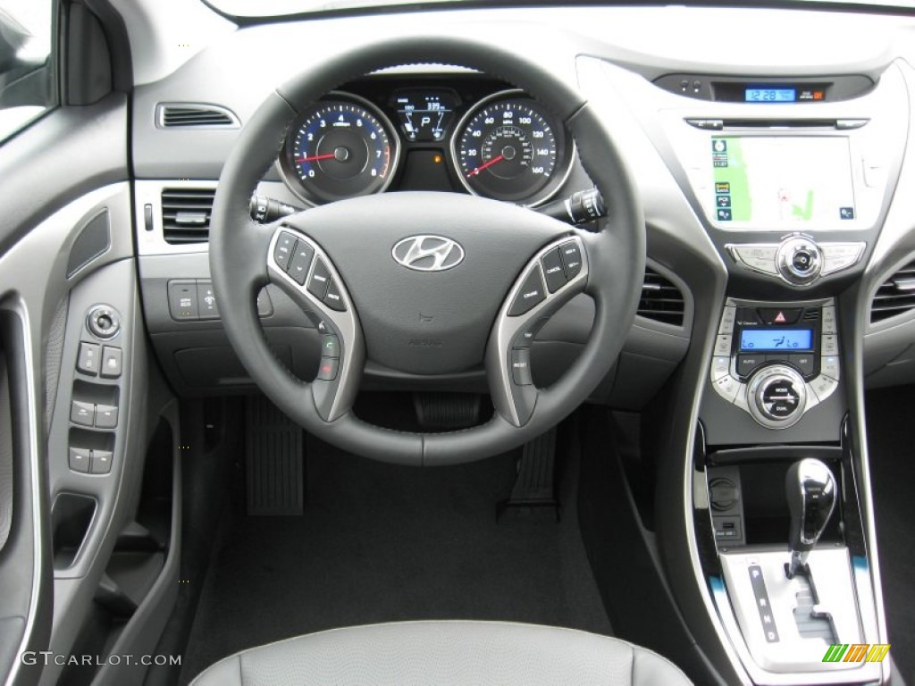 2013 Elantra Limited - Harbor Gray Metallic / Gray photo #23