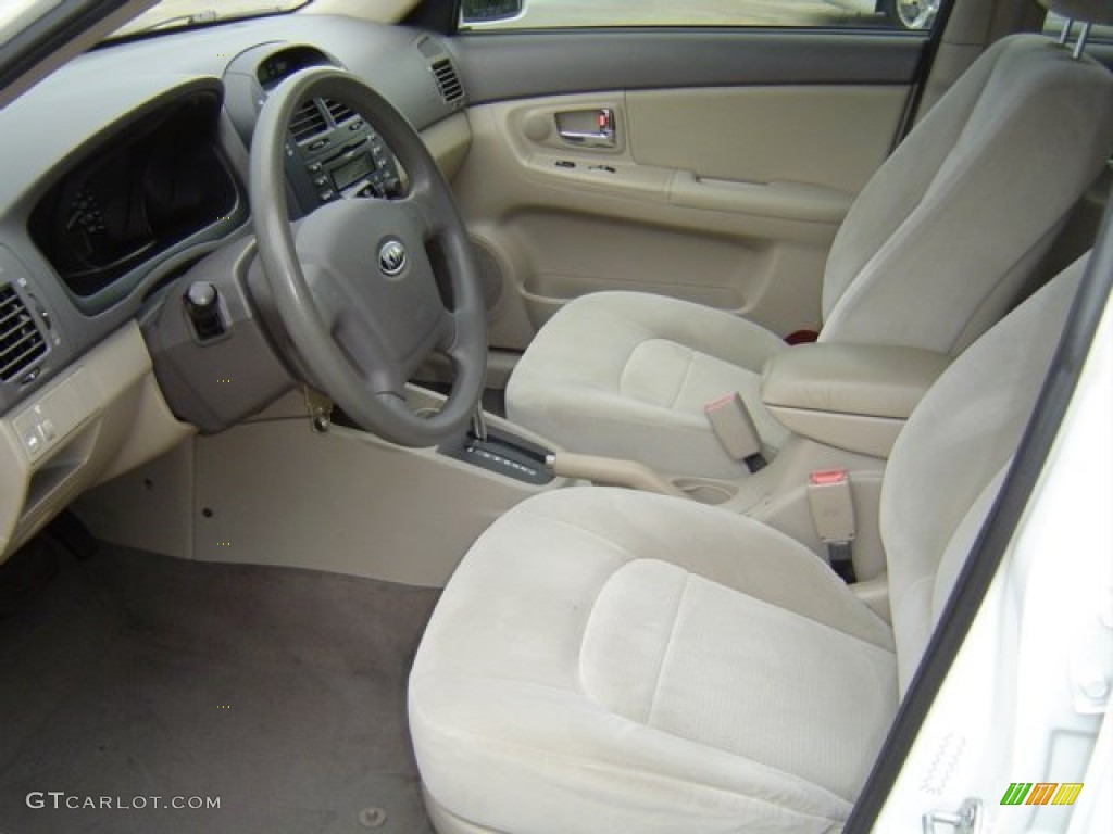 Beige Interior 2008 Kia Spectra EX Sedan Photo #69620169