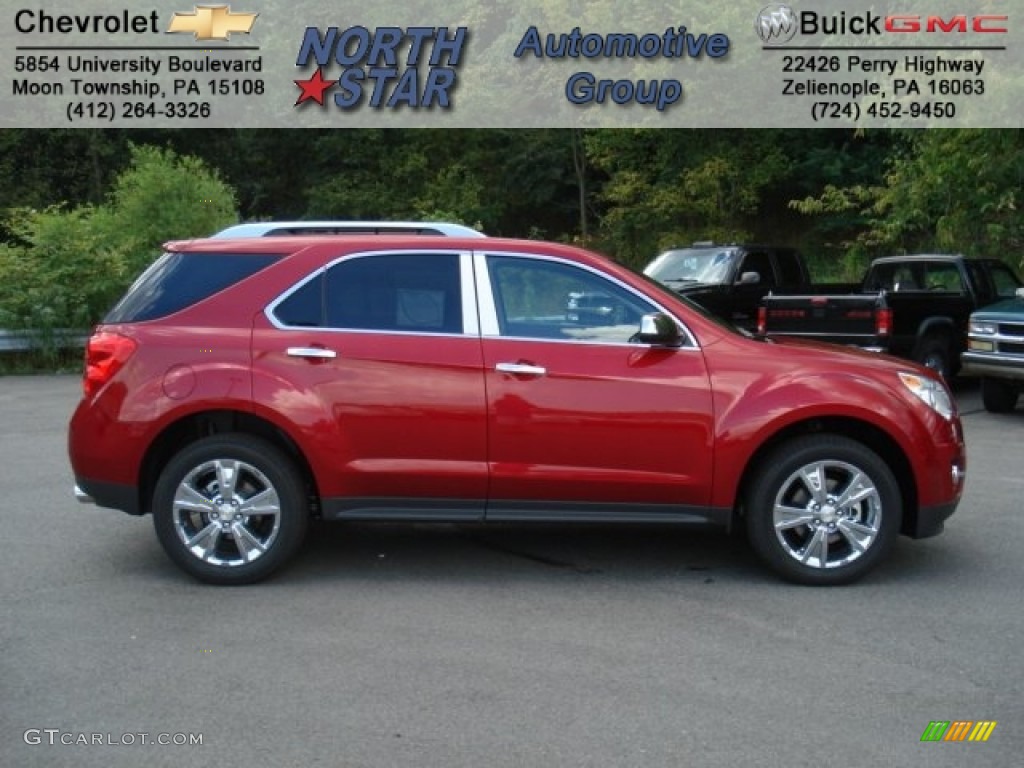 2013 Equinox LTZ AWD - Crystal Red Tintcoat / Brownstone/Jet Black photo #1