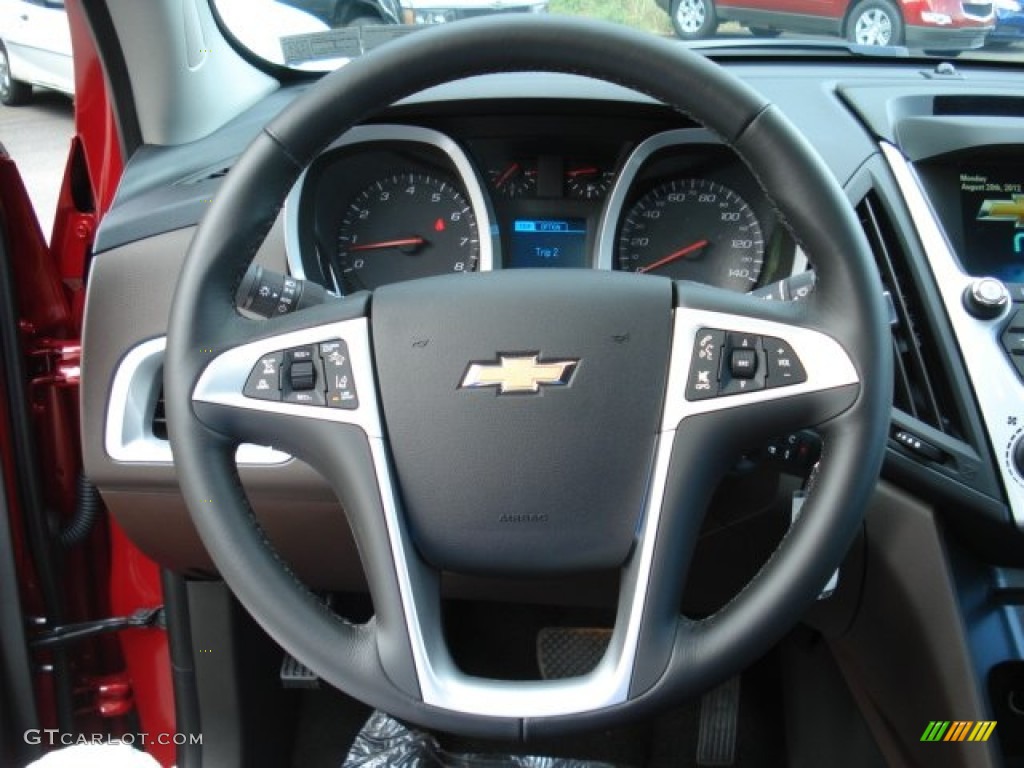 2013 Chevrolet Equinox LTZ AWD Brownstone/Jet Black Steering Wheel Photo #69624682
