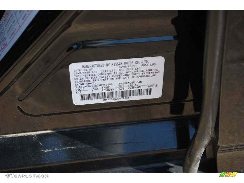 2007 G 35 S Sport Sedan - Black Obsidian / Graphite Black photo #14