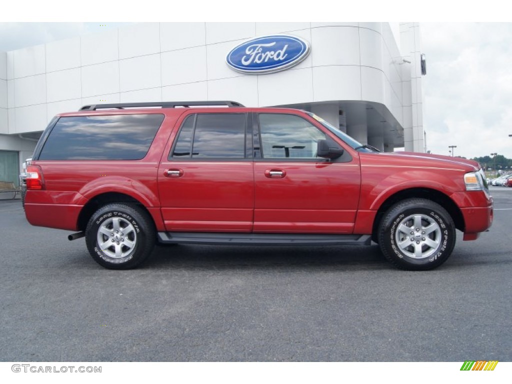 2009 Expedition EL XLT 4x4 - Sangria Red Metallic / Camel photo #2