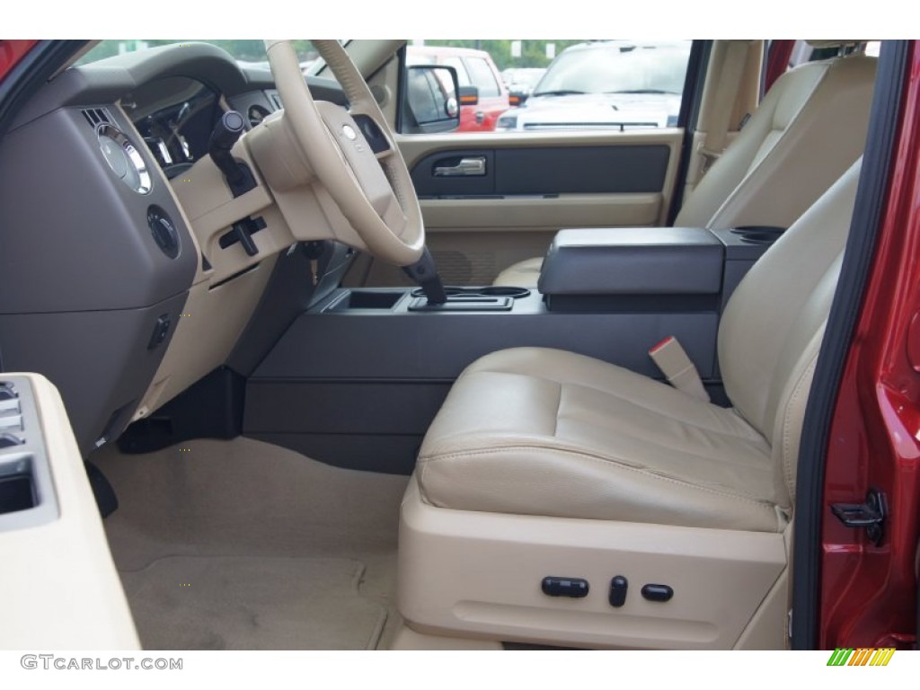 2009 Expedition EL XLT 4x4 - Sangria Red Metallic / Camel photo #10