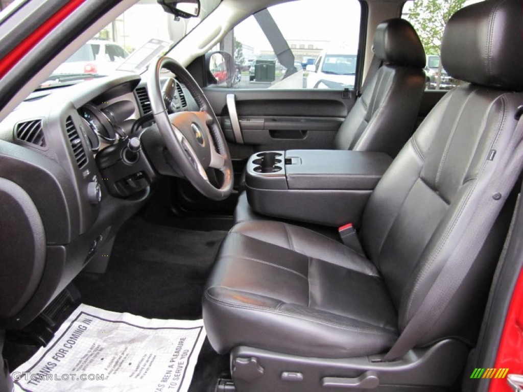 Ebony Interior 2010 Chevrolet Silverado 1500 LT Crew Cab 4x4 Photo #69627310