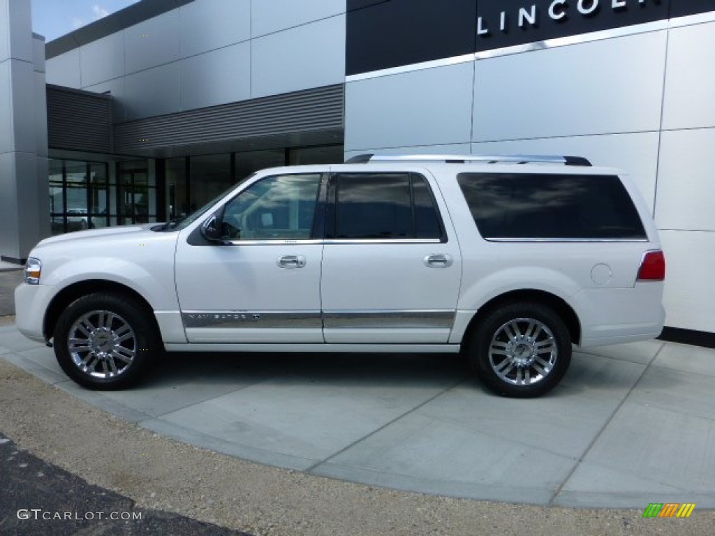 White Platinum Metallic Tri-Coat 2010 Lincoln Navigator L 4x4 Exterior Photo #69630313