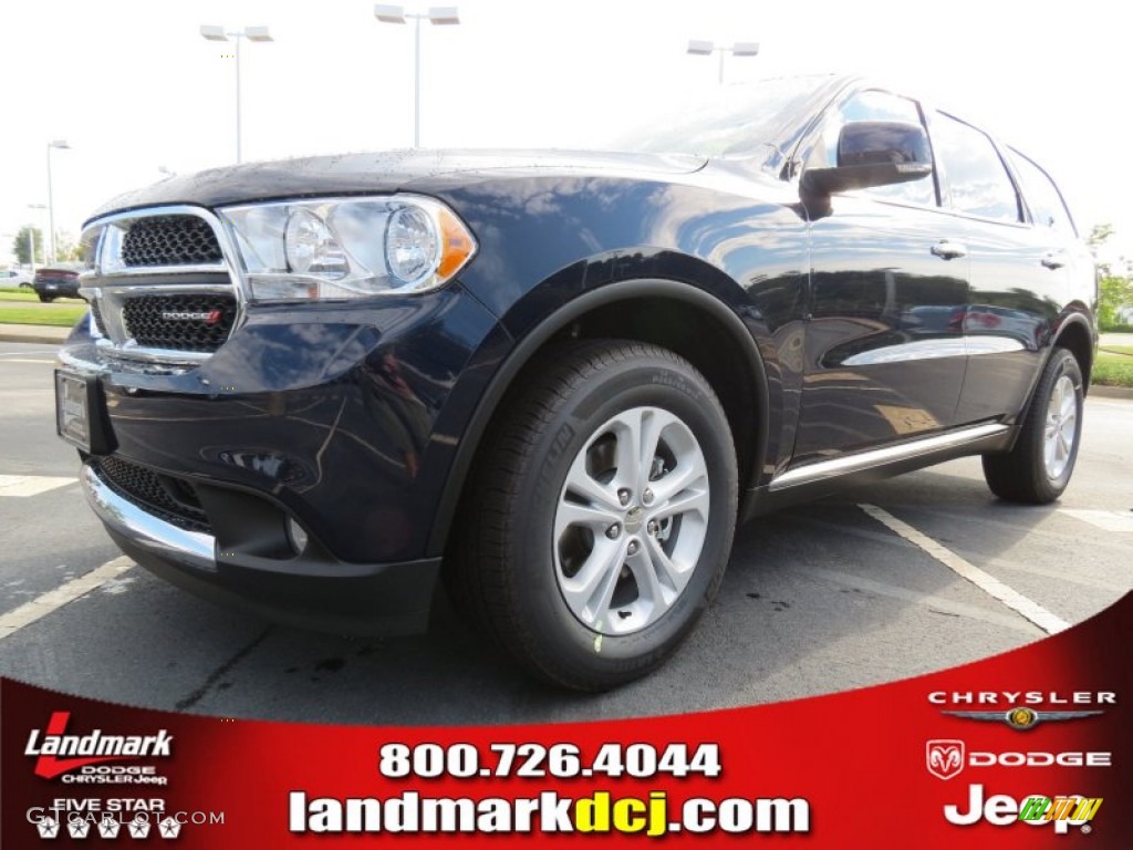 2013 Durango Crew - True Blue Pearl / Black photo #1