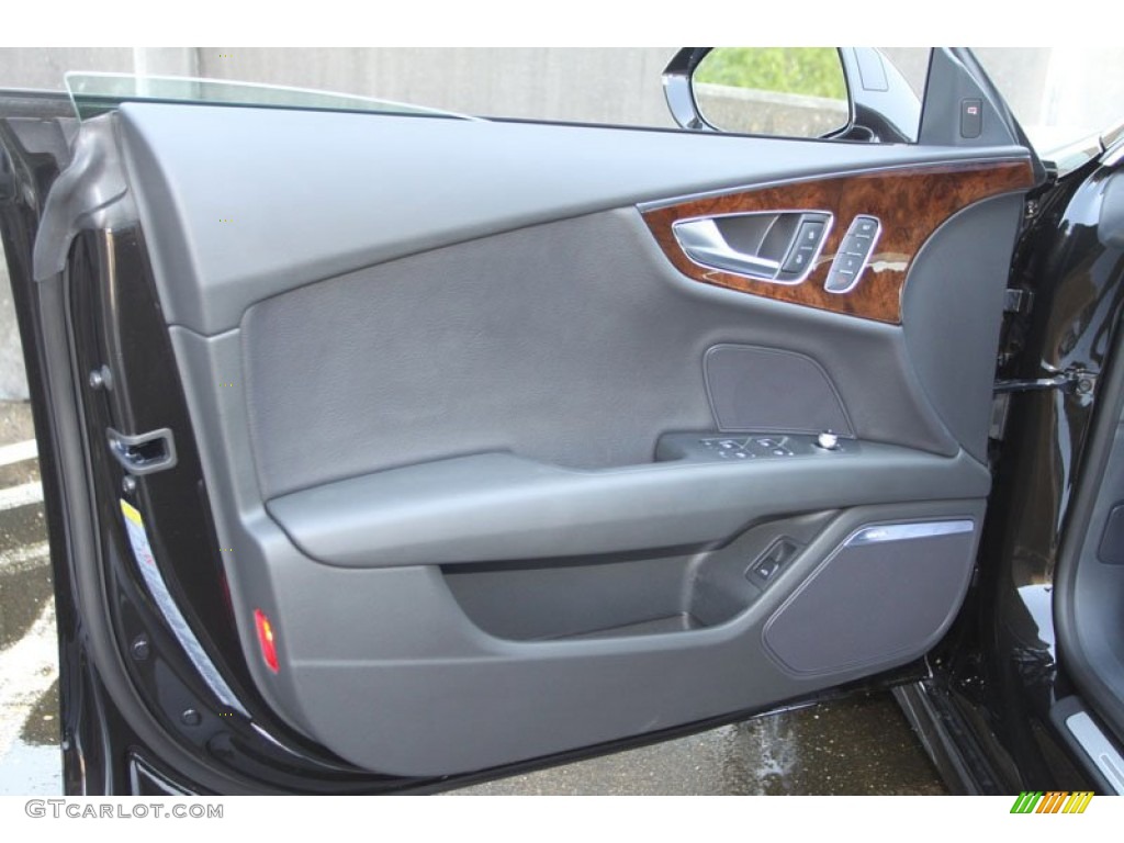2013 Audi A7 3.0T quattro Prestige Black Door Panel Photo #69631942