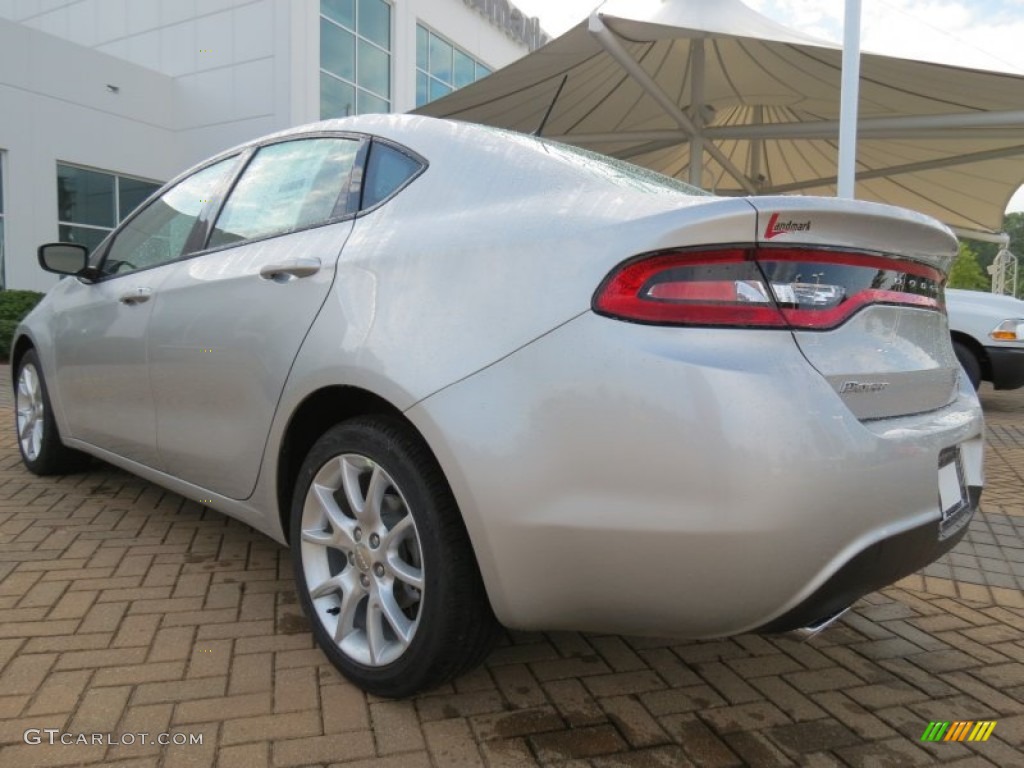 2013 Dart SXT - Bright Silver Metallic / Black/Light Diesel Gray photo #2