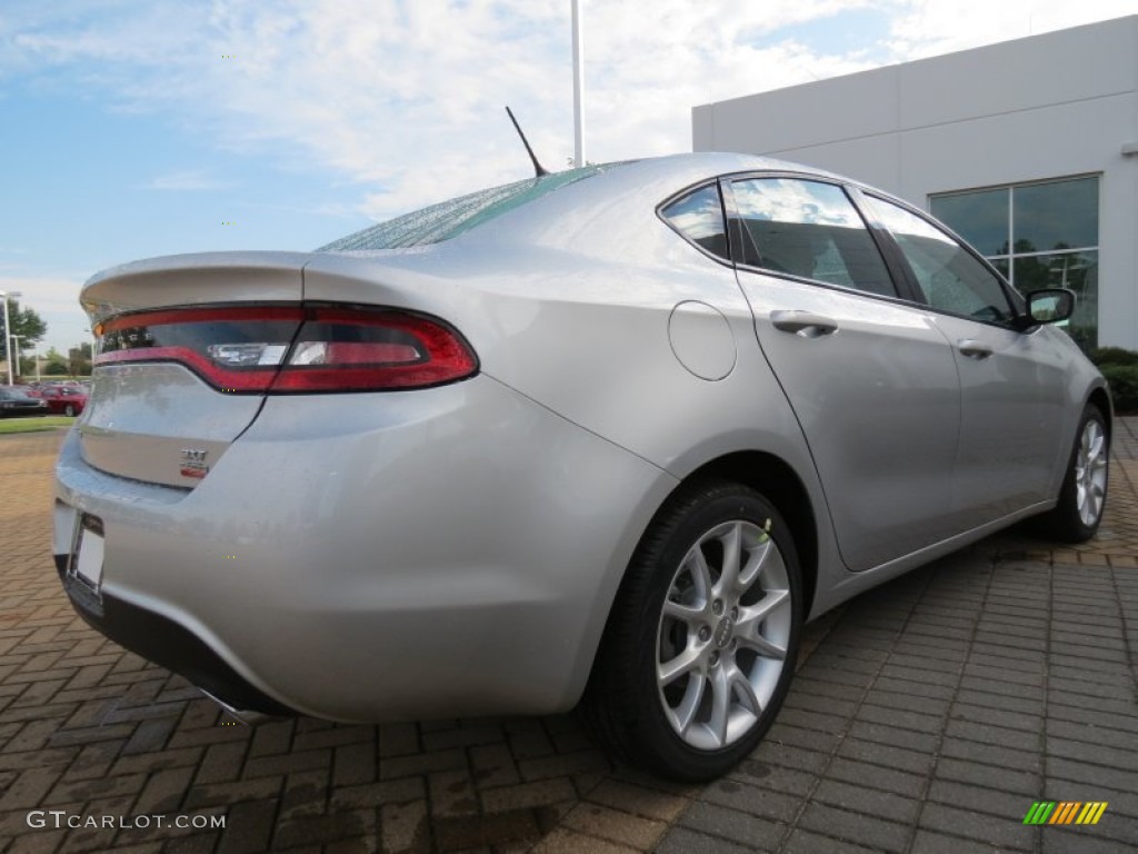 2013 Dart SXT - Bright Silver Metallic / Black/Light Diesel Gray photo #3