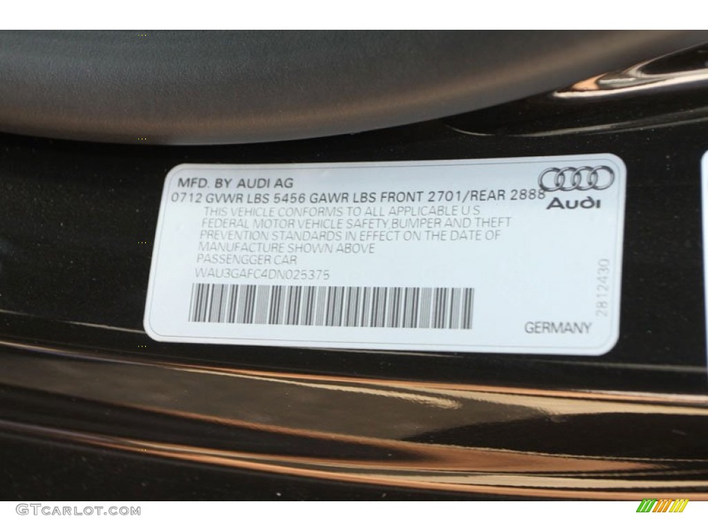 2013 A7 3.0T quattro Prestige - Havanna Black Metallic / Black photo #26