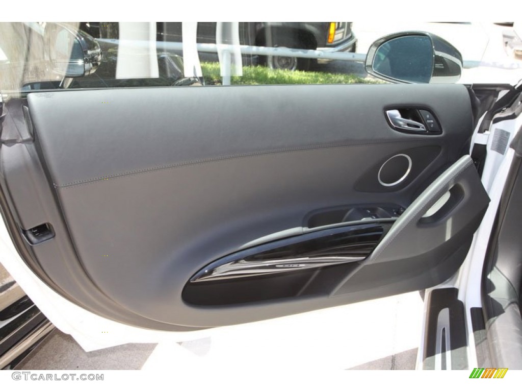2012 Audi R8 5.2 FSI quattro Black Door Panel Photo #69632430