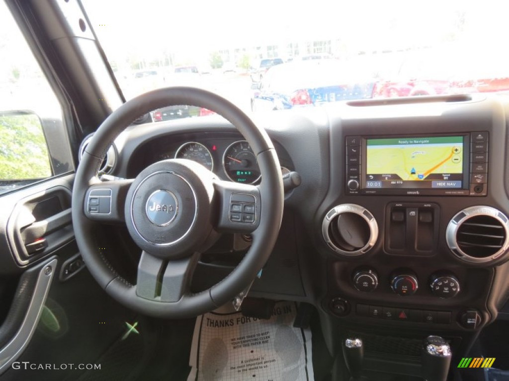 2013 Jeep Wrangler Sahara 4x4 Black Dashboard Photo #69632833