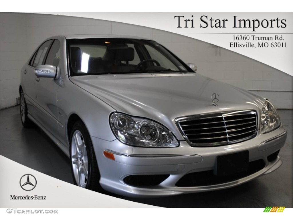 2004 S 55 AMG Sedan - Brilliant Silver Metallic / Ash photo #1