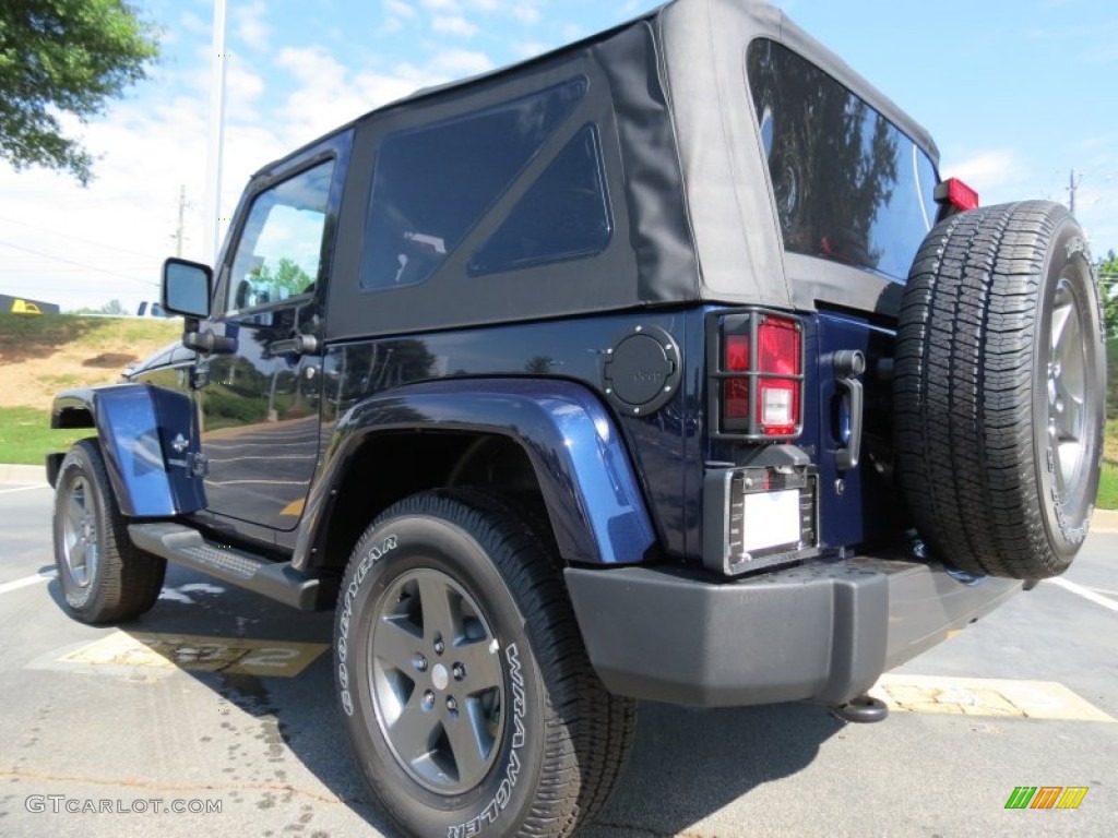 2012 Wrangler Oscar Mike Freedom Edition 4x4 - True Blue Pearl / Freedom Edition Black Tectonic/Quick Silver Accent photo #2