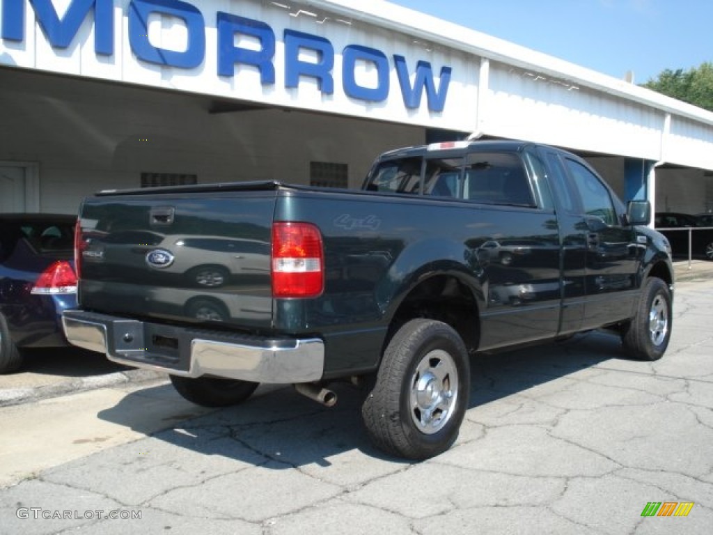 2005 F150 XLT Regular Cab 4x4 - Aspen Green Metallic / Medium Flint Grey photo #6