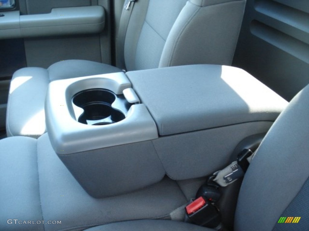 2005 F150 XLT Regular Cab 4x4 - Aspen Green Metallic / Medium Flint Grey photo #14