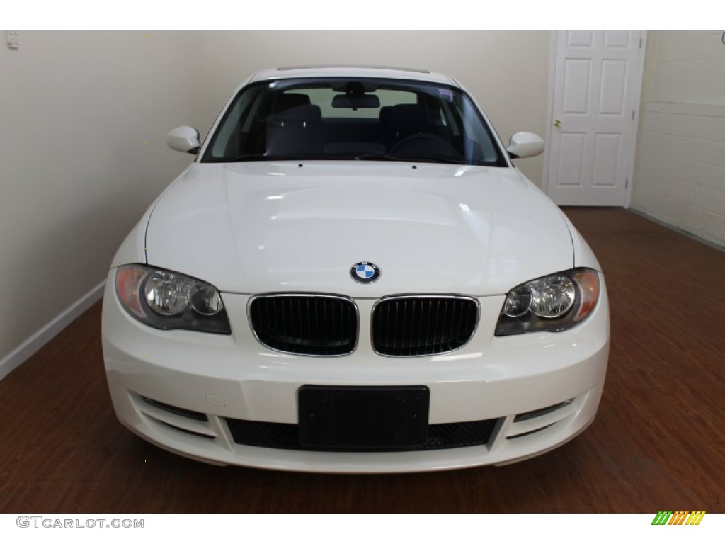 2009 1 Series 128i Coupe - Alpine White / Black photo #7