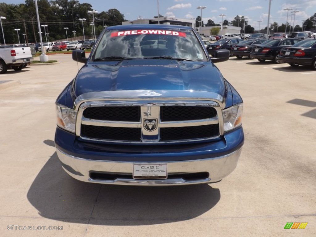 2010 Ram 1500 SLT Quad Cab - Deep Water Blue Pearl / Light Pebble Beige/Bark Brown photo #8