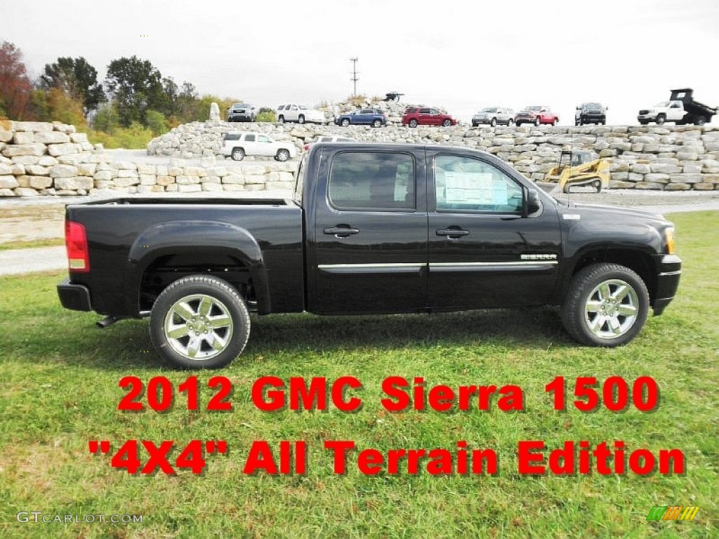2012 Sierra 1500 SLE Crew Cab 4x4 - Onyx Black / Ebony photo #1