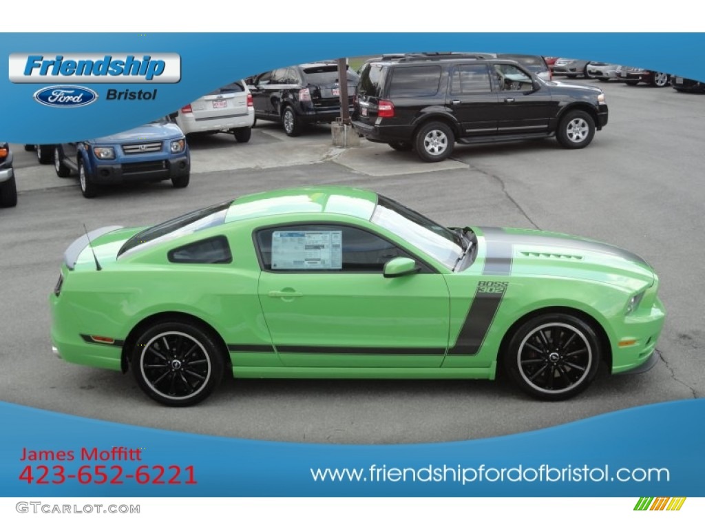 2013 Mustang Boss 302 - Gotta Have It Green / Charcoal Black/Recaro Sport Seats photo #7