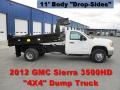 Summit White 2012 GMC Sierra 3500HD Regular Cab 4x4 Dump Truck