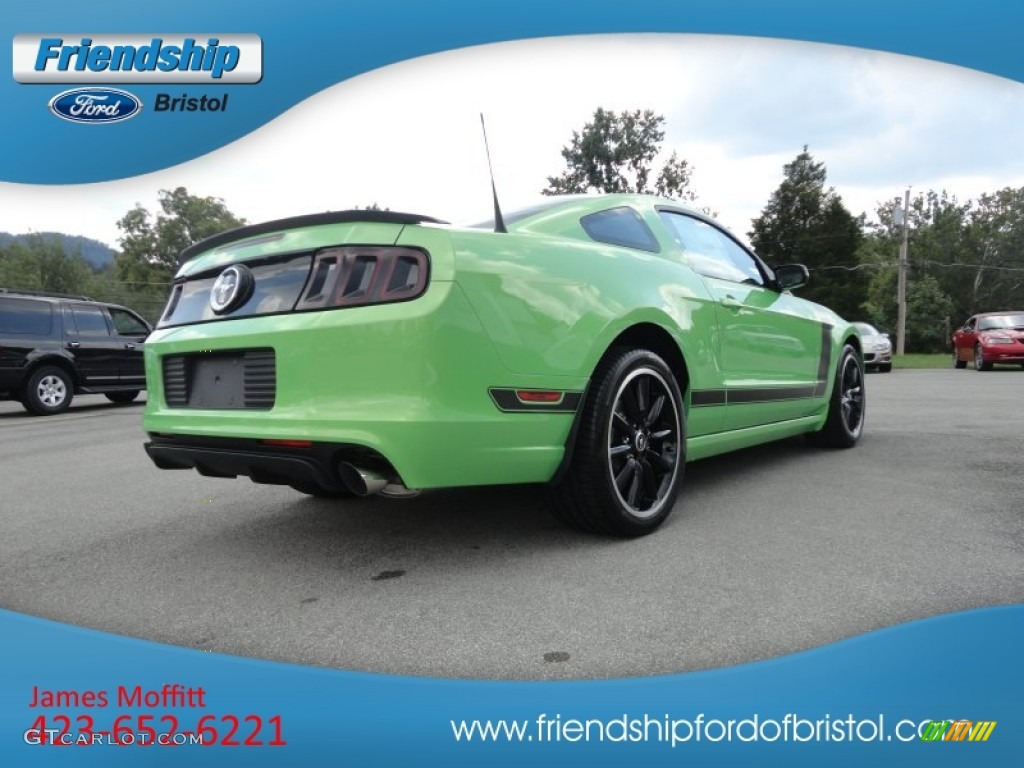 2013 Mustang Boss 302 - Gotta Have It Green / Charcoal Black/Recaro Sport Seats photo #9
