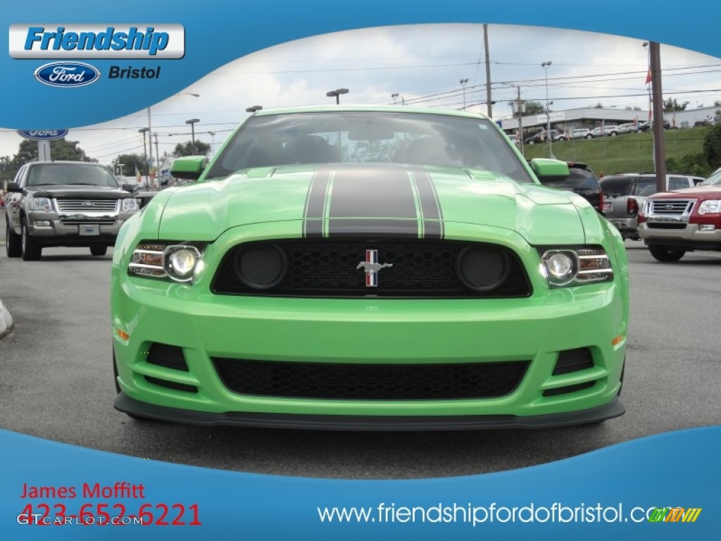 2013 Mustang Boss 302 - Gotta Have It Green / Charcoal Black/Recaro Sport Seats photo #13