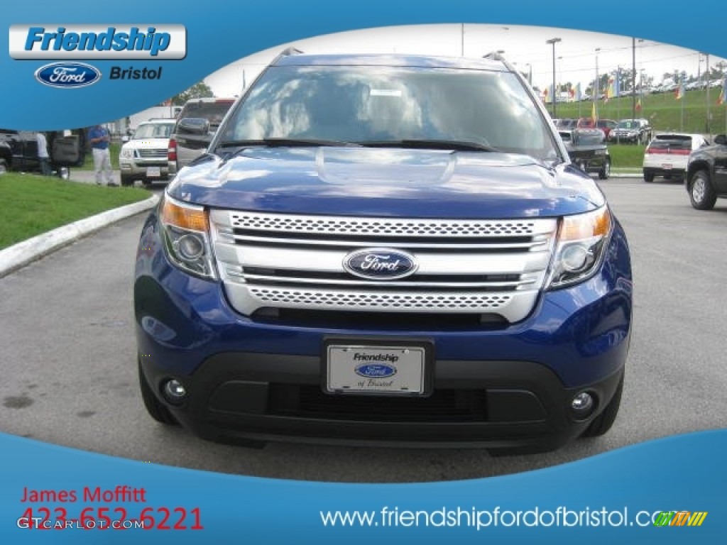 2013 Explorer XLT 4WD - Deep Impact Blue Metallic / Medium Light Stone photo #3