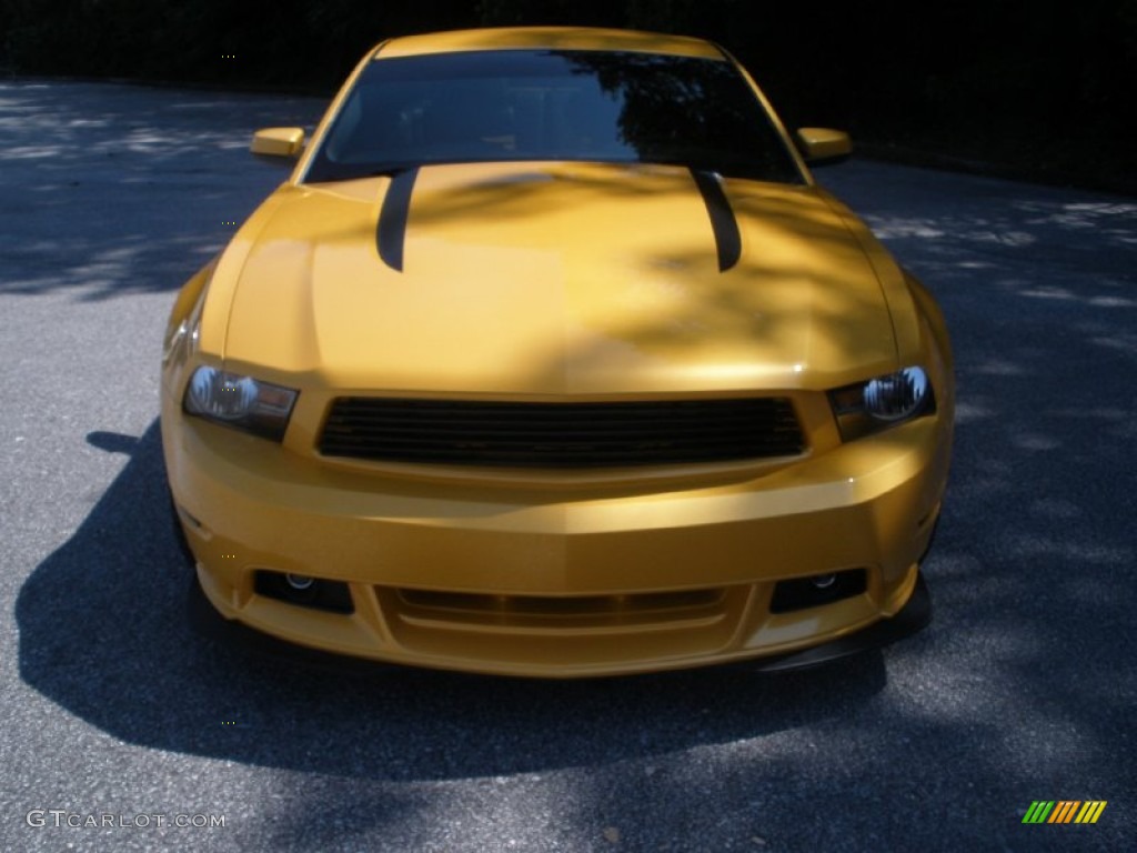 2011 Mustang GT Premium Coupe - Yellow Blaze Metallic Tri-coat / Charcoal Black photo #12