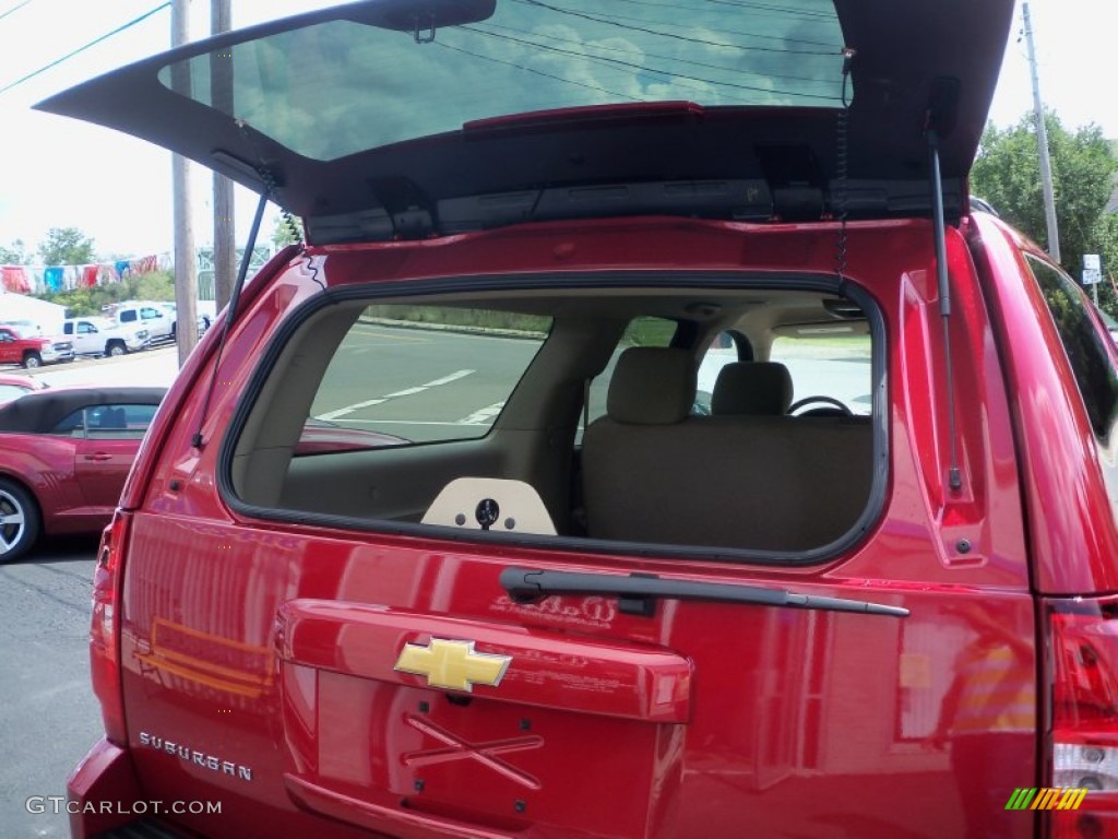 2013 Suburban LS 4x4 - Crystal Red Tintcoat / Light Cashmere/Dark Cashmere photo #14