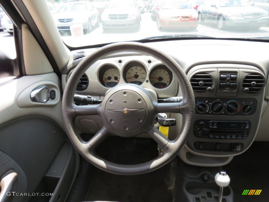 2003 Chrysler PT Cruiser Touring Taupe/Pearl Beige Steering Wheel Photo #69644028