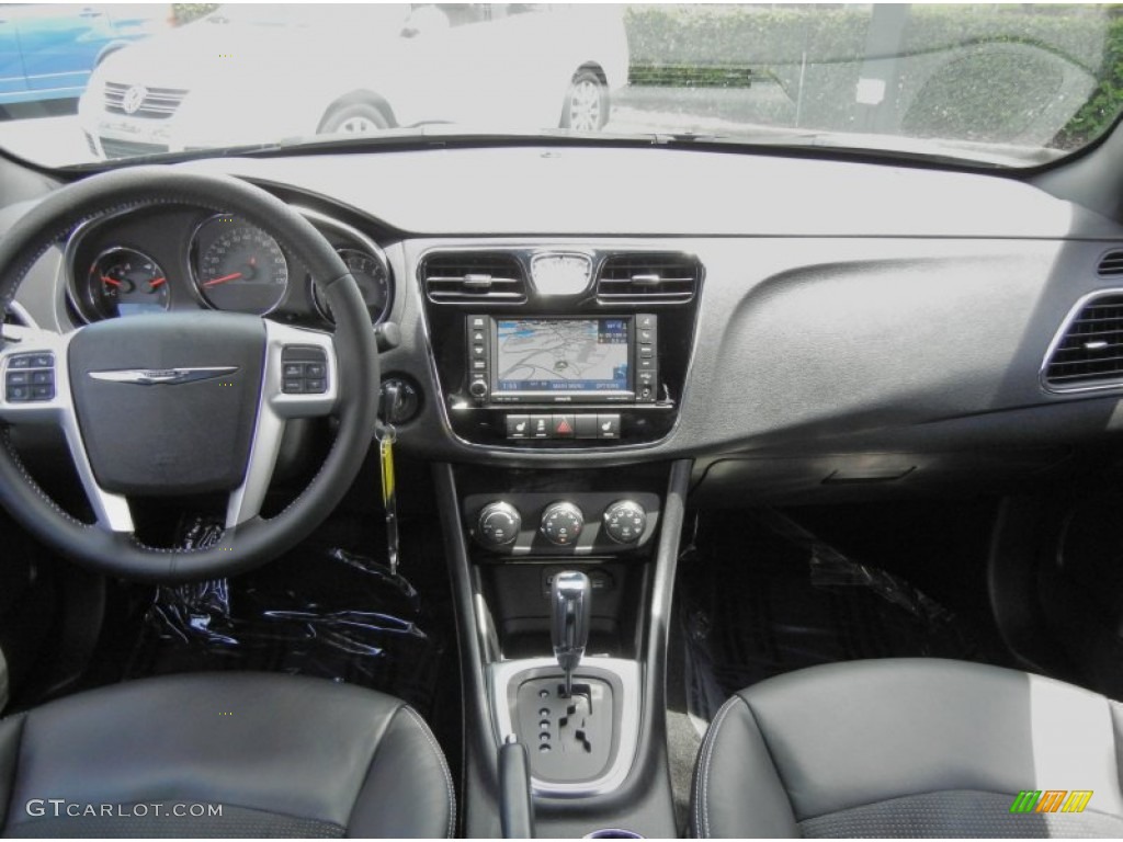2012 Chrysler 200 S Sedan Black Dashboard Photo #69644743