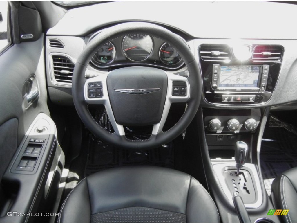 2012 Chrysler 200 S Sedan Black Dashboard Photo #69644752