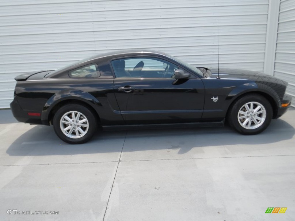 2009 Mustang V6 Coupe - Black / Dark Charcoal photo #2