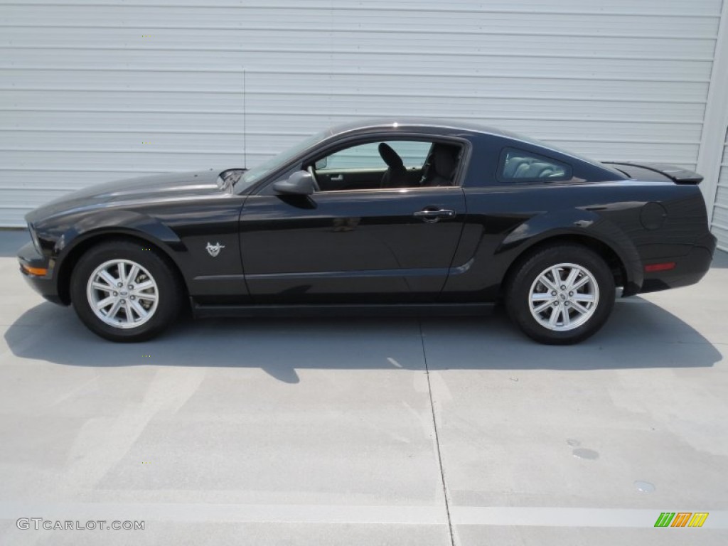 2009 Mustang V6 Coupe - Black / Dark Charcoal photo #5