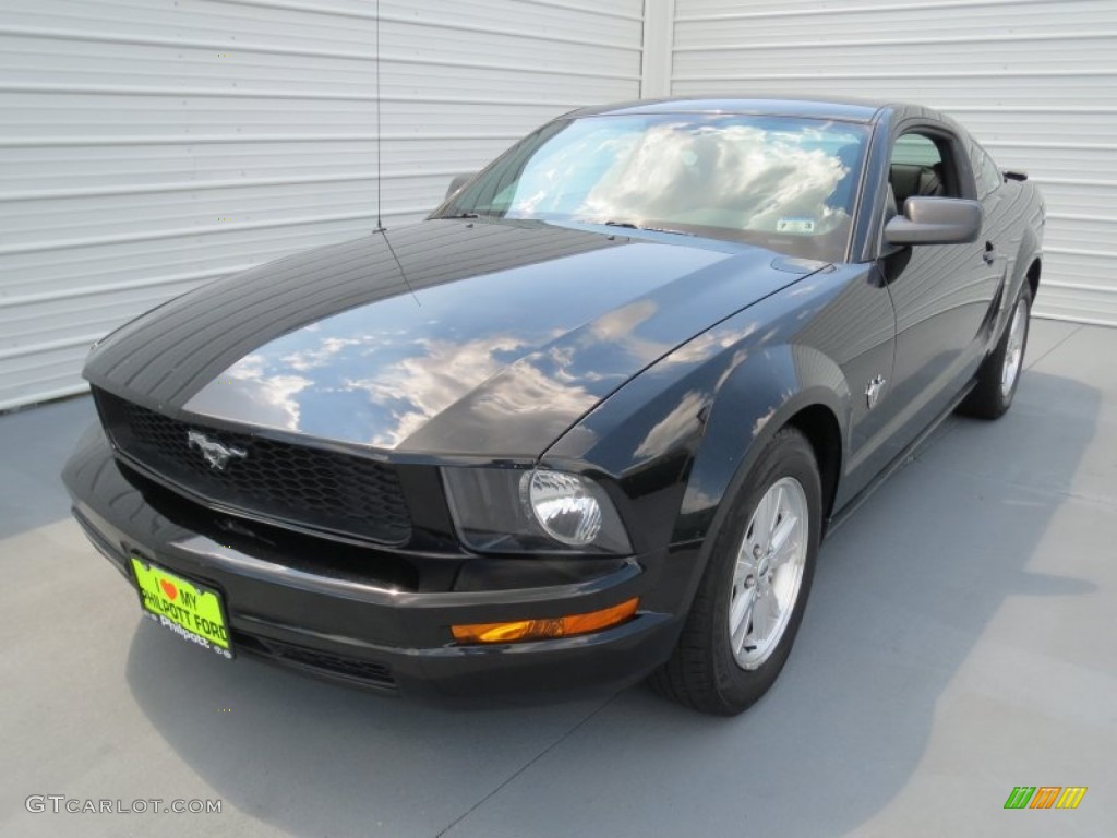 2009 Mustang V6 Coupe - Black / Dark Charcoal photo #6
