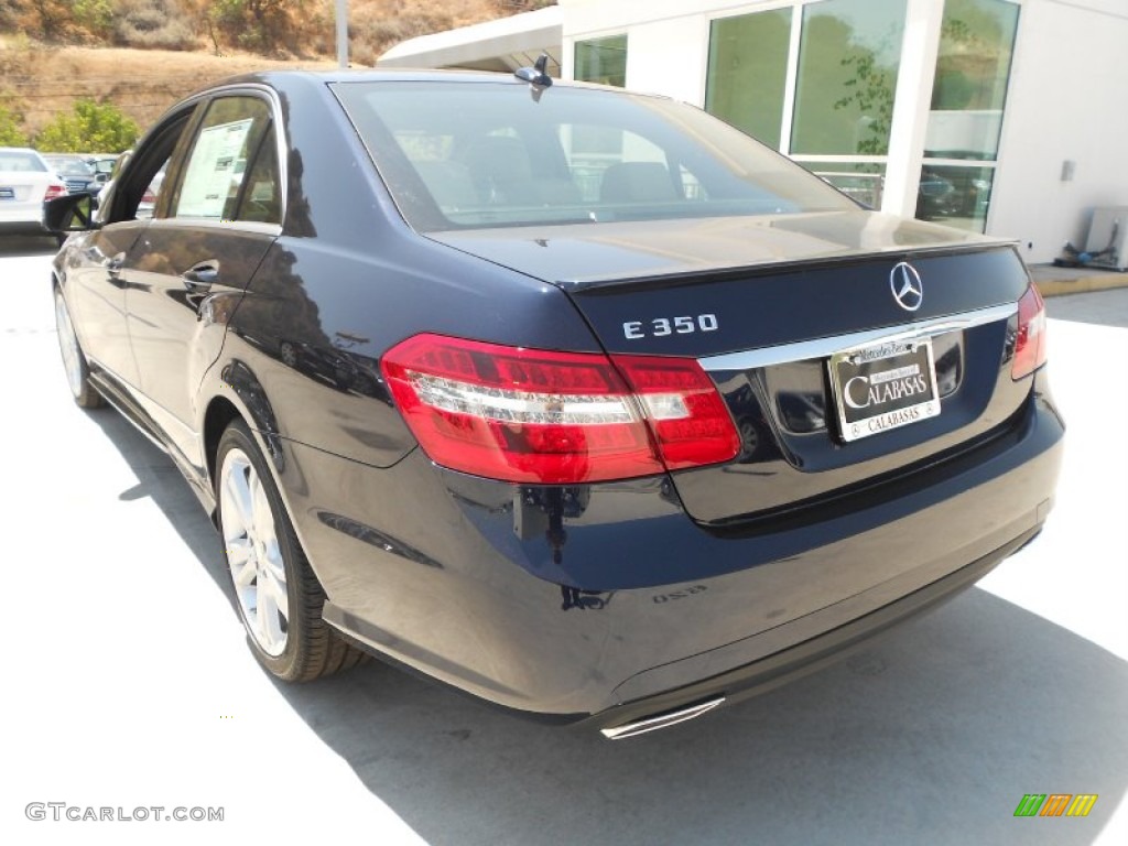 2013 E 350 Sedan - Lunar Blue Metallic / Almond photo #10