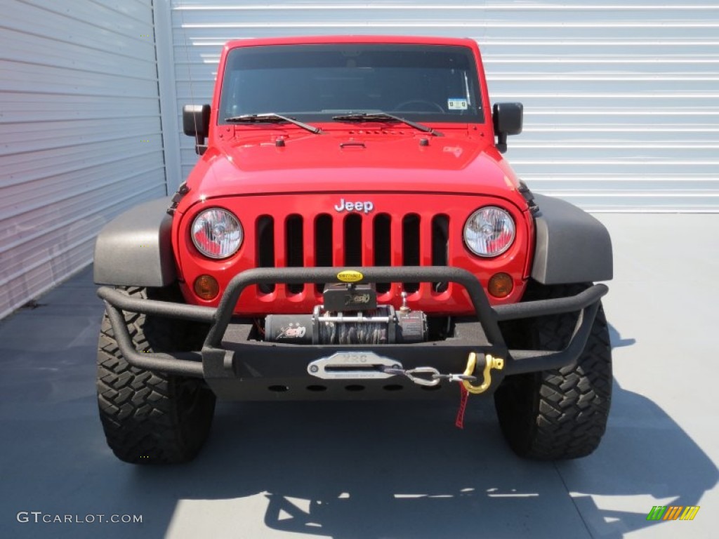 2011 Wrangler Unlimited Rubicon 4x4 - Flame Red / Black photo #7