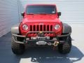 2011 Flame Red Jeep Wrangler Unlimited Rubicon 4x4  photo #7