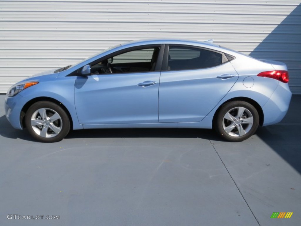 2013 Elantra GLS - Blue Sky Metallic / Beige photo #5