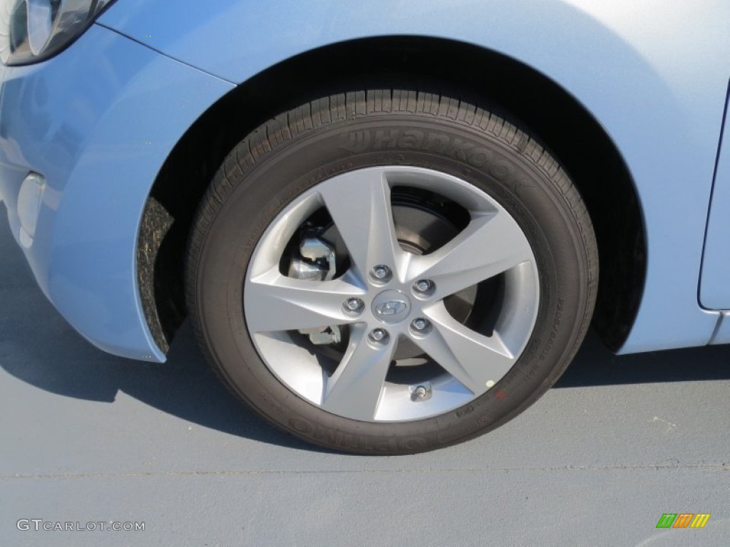 2013 Elantra GLS - Blue Sky Metallic / Beige photo #9