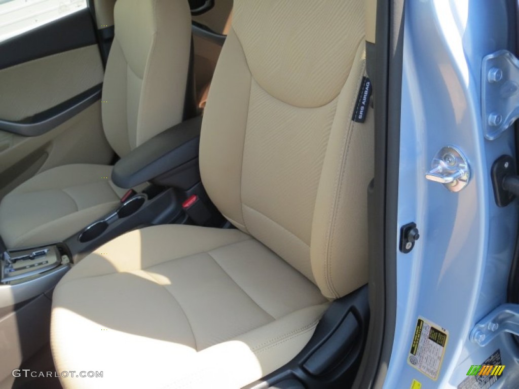 2013 Elantra GLS - Blue Sky Metallic / Beige photo #22